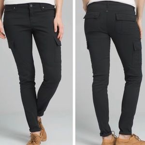 Prana Cargo Pants Meme Skinny Strech Outdoor Black